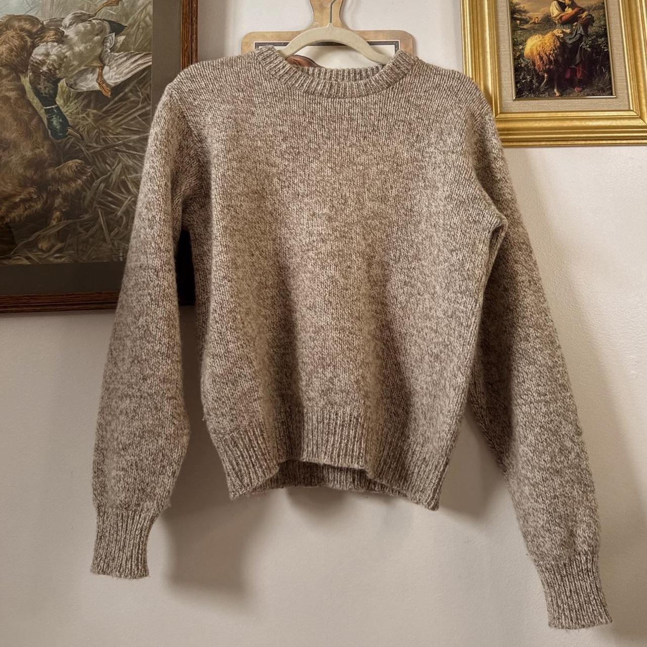 Oatmeal wool knit sweater (M)