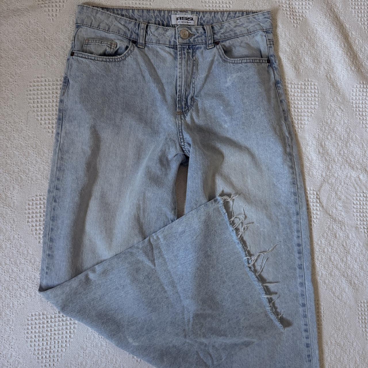 Baggy wide leg light wash jeans (32")