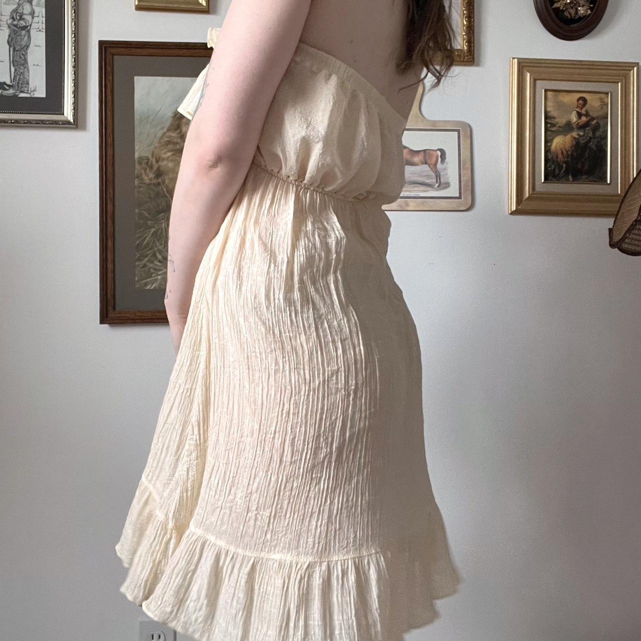 Vintage ruffle mini dress (S)