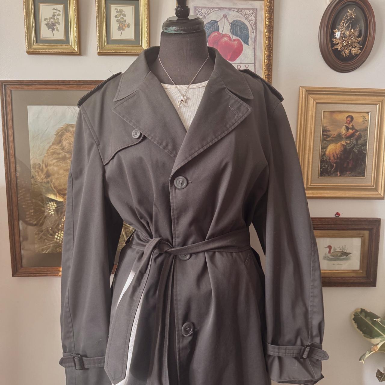 Charcoal grey trench coat (L)
