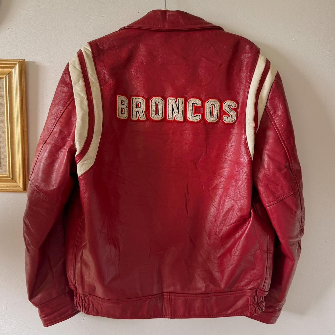 Red leather varsity jacket (XL)