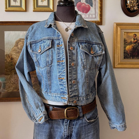 Vintage cropped denim jacket (M)