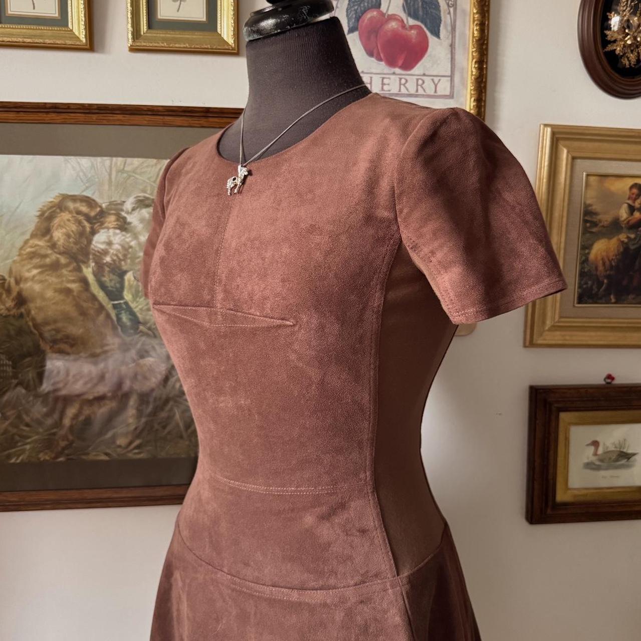 Chocolate brown suede mini dress (XS)