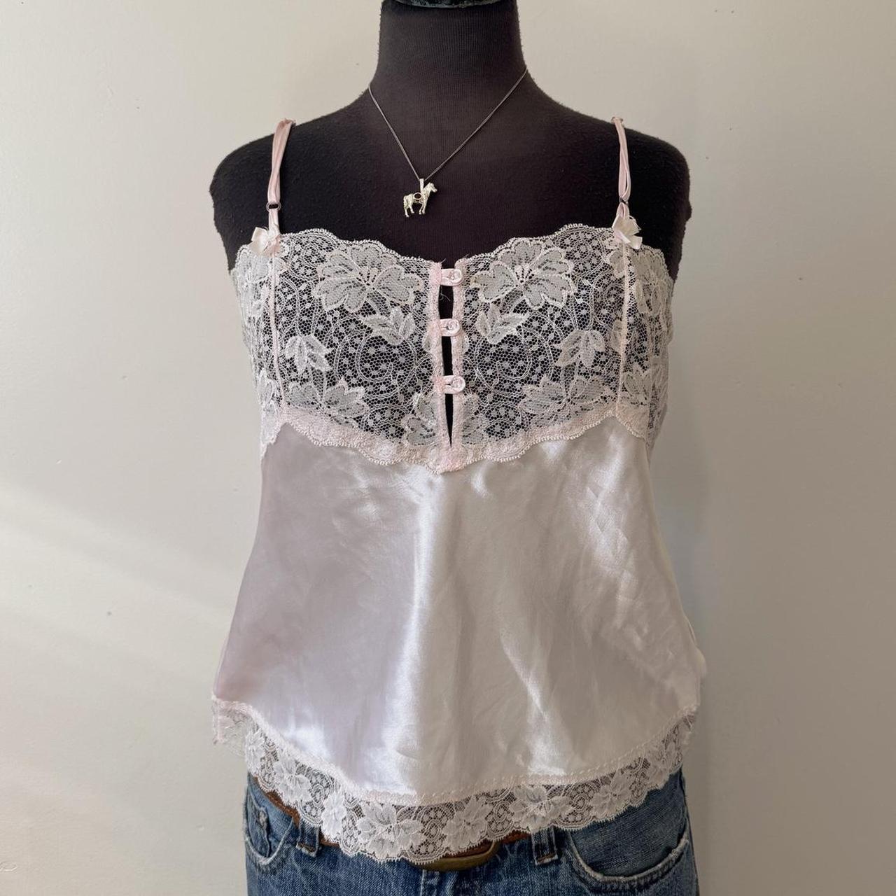 Vintage whimsical lace camisole (S)