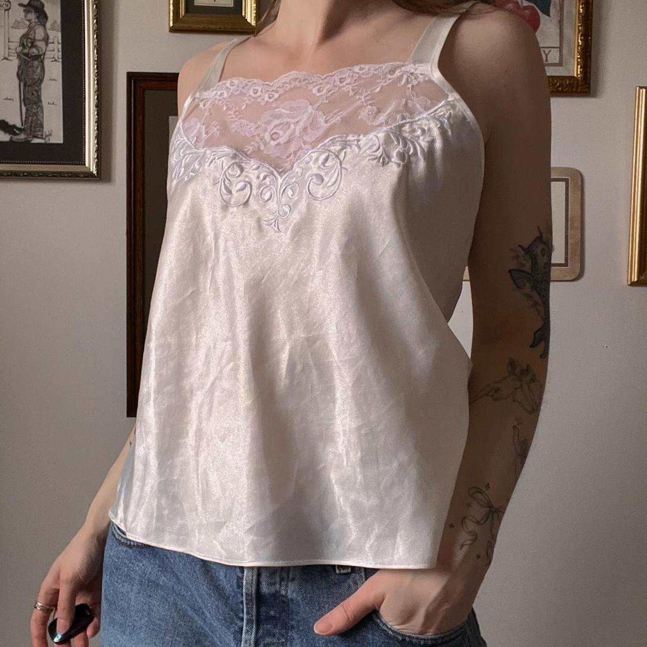 White lace cami slip (M)