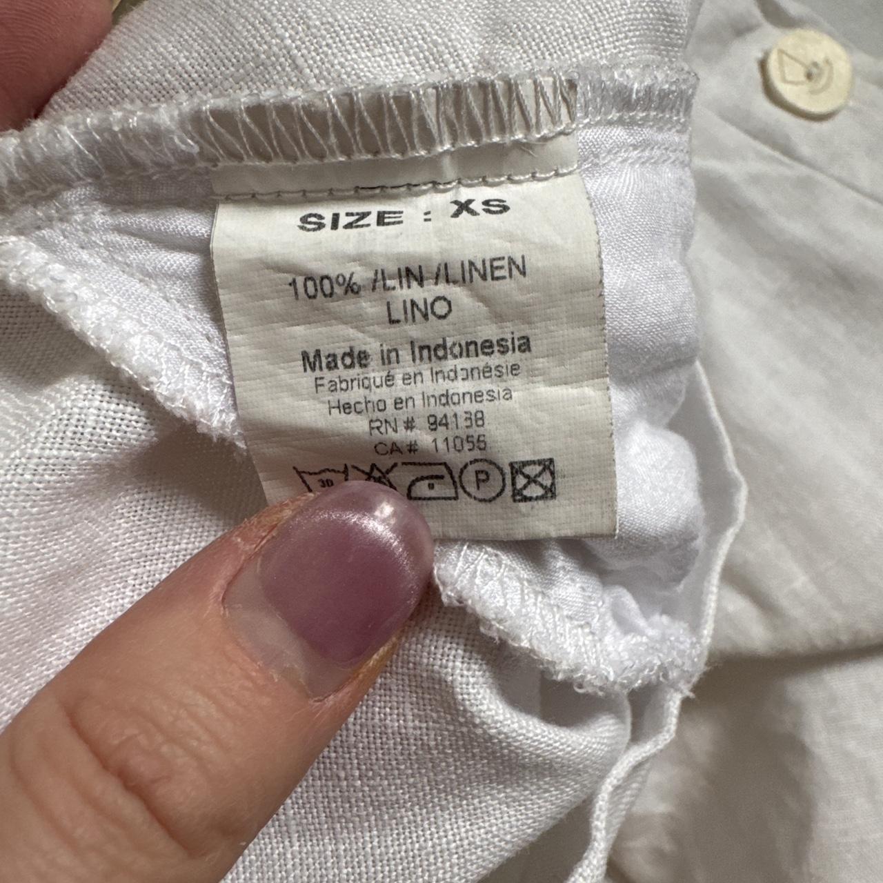 White linen midi skirt (XS)
