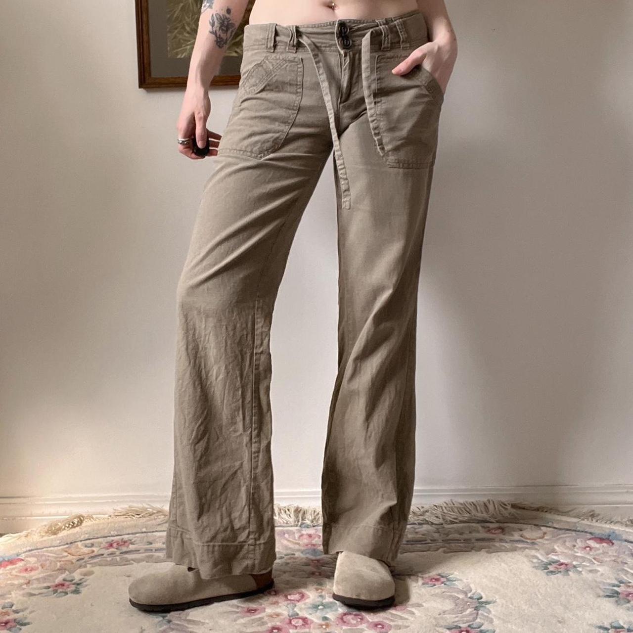 Low rise linen pants (XS)