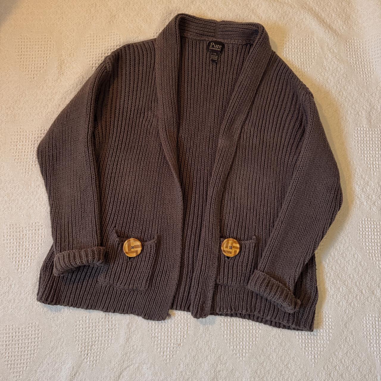 Cozy knit slouch cardigan (L)