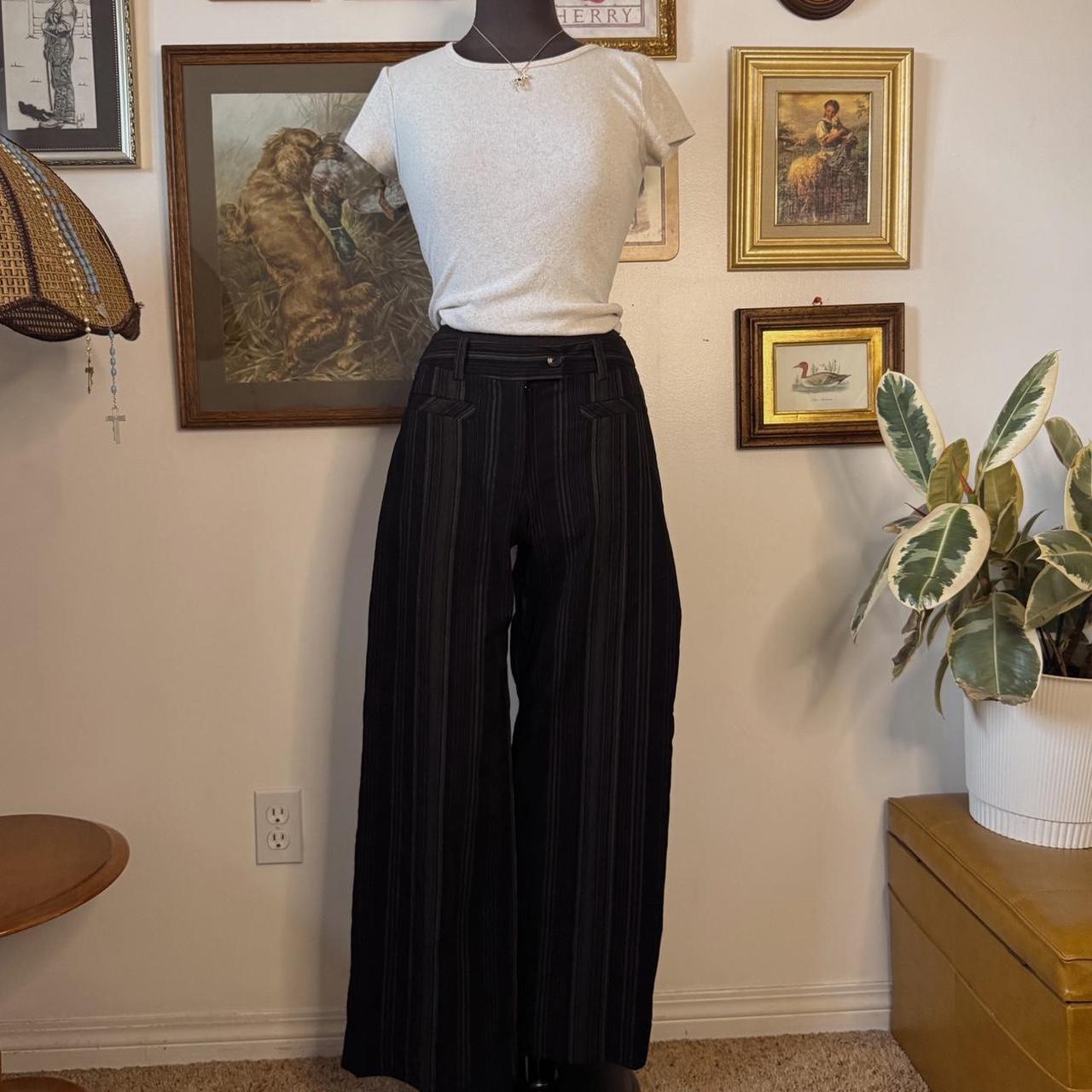 Black wide leg trousers (S)