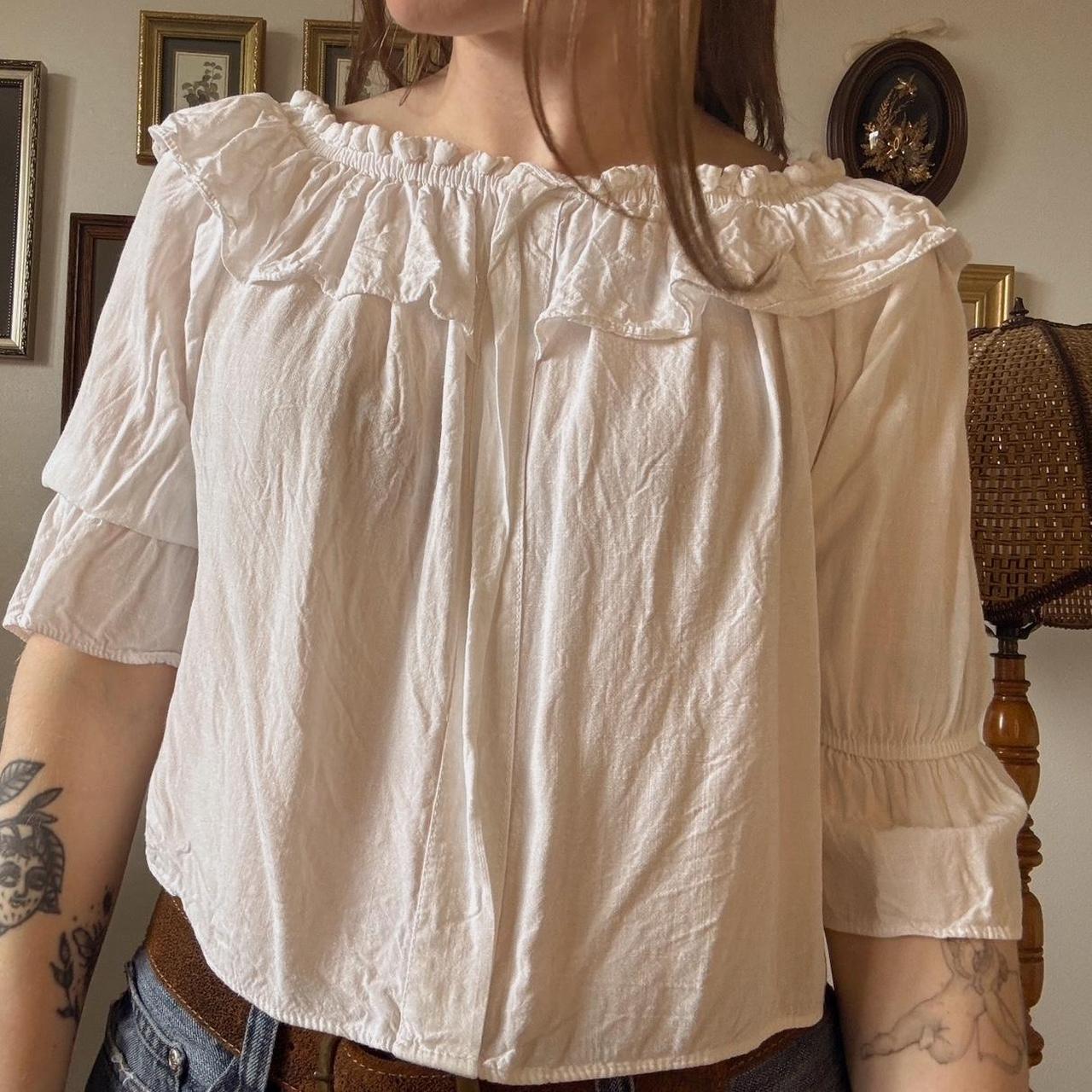 Ruffle boho summer top (XS)