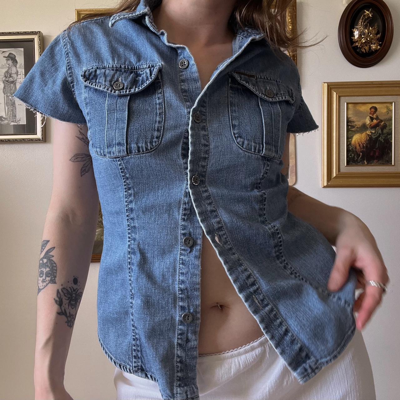 Denim baby tee (S)