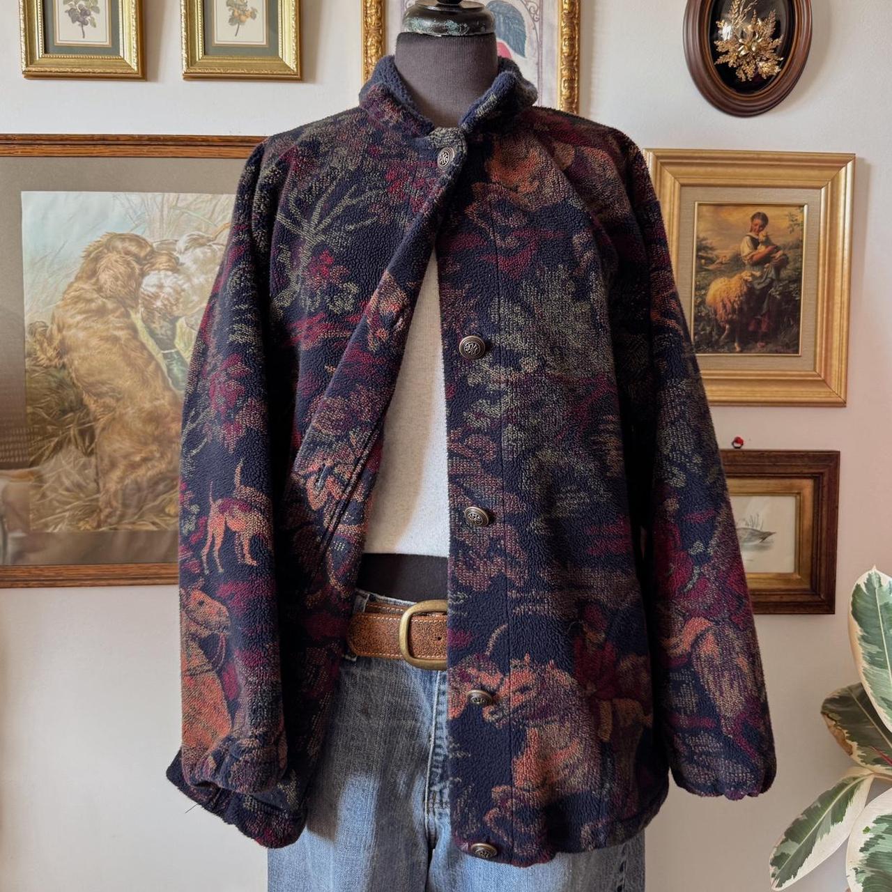 Tapestry print fleece jacket (M)