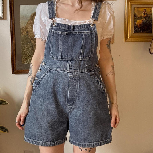 Vintage denim overalls (S)