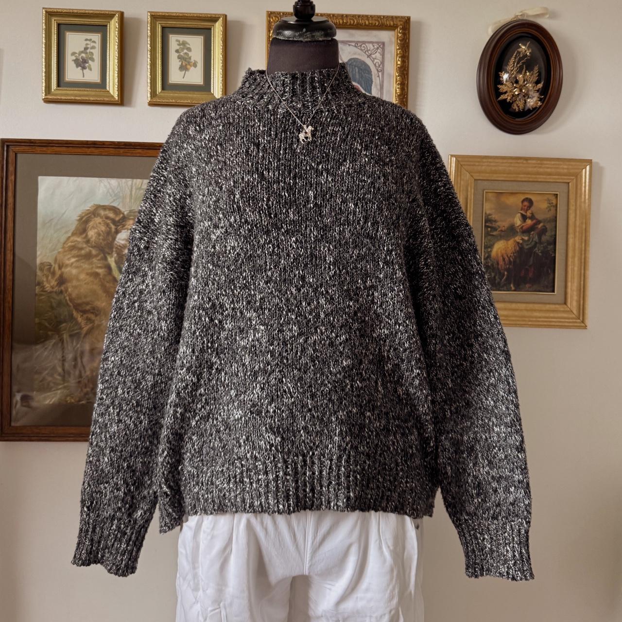 Grey slouchy knit sweater (M)