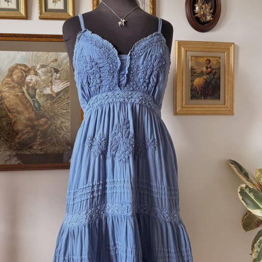 Blue fairy midi dress (S)