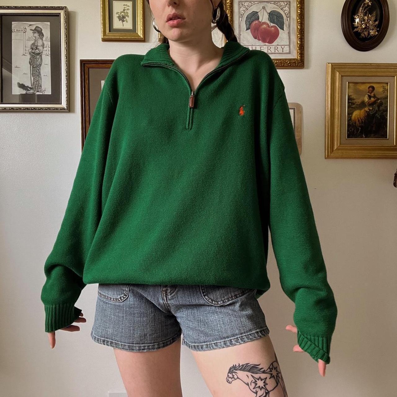 Lush green knit sweater (XXL)