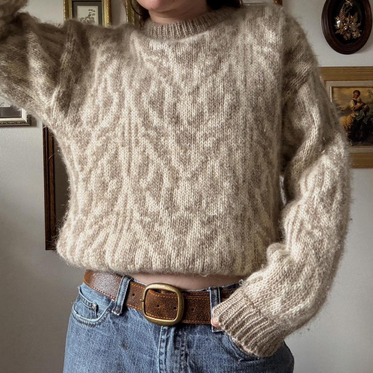 Vintage slouchy abstract sweater (M)