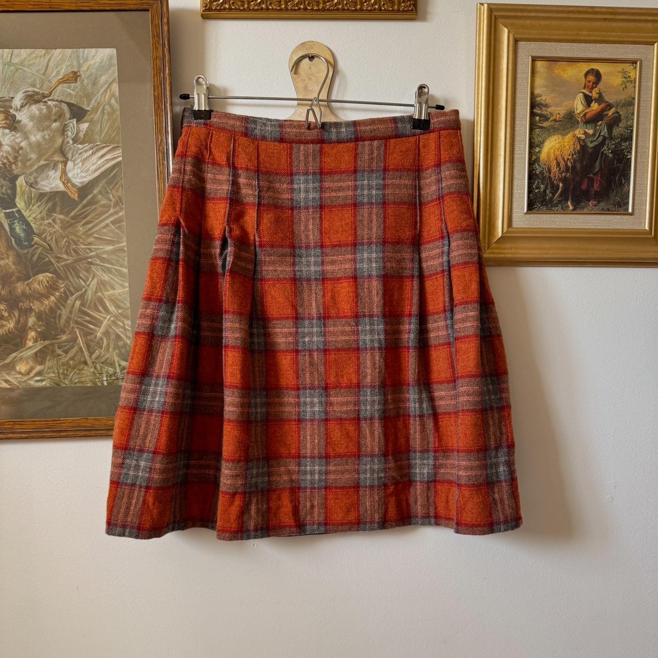 Pendleton plaid wool skirt (30")