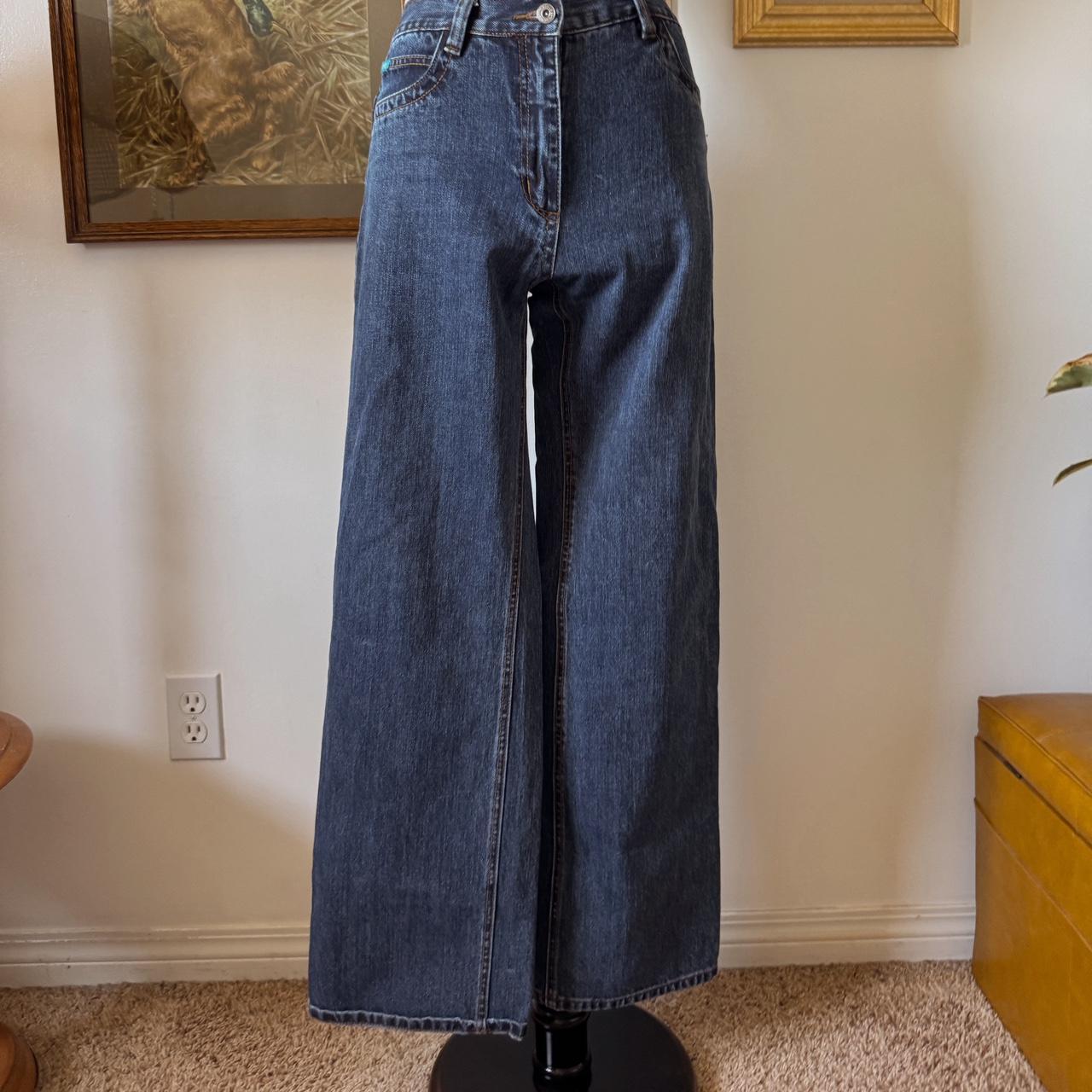 Dark wash straight leg jeans (S)