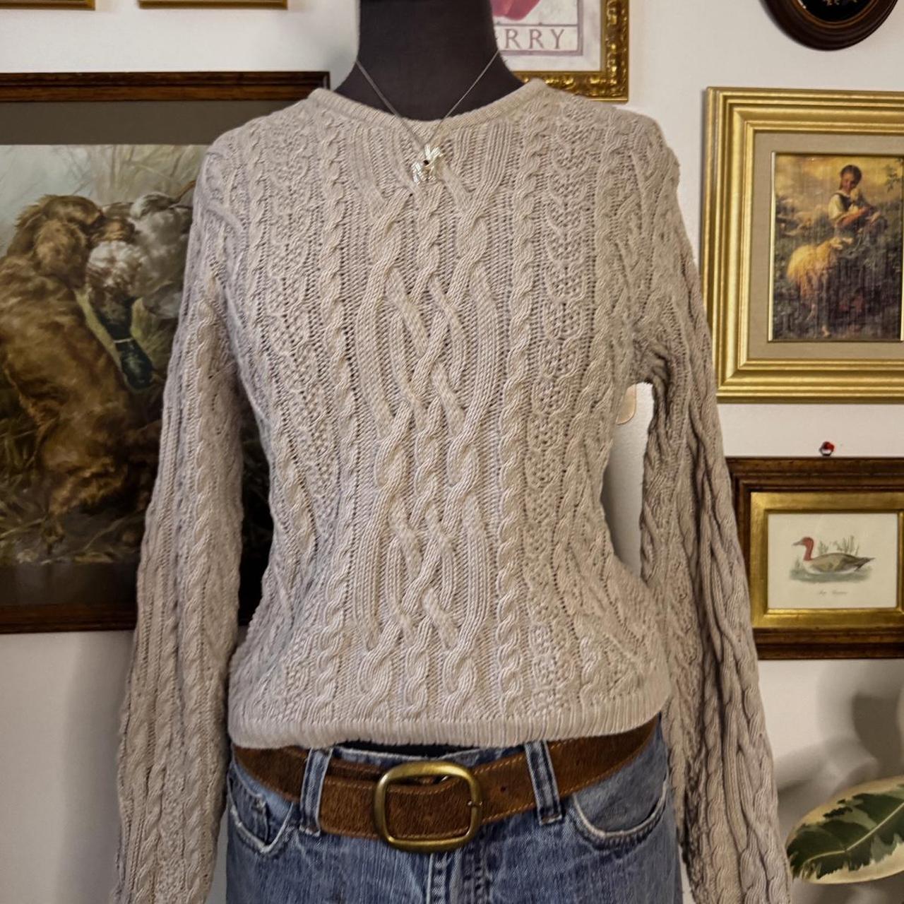 Oat cable knit sweater (S)