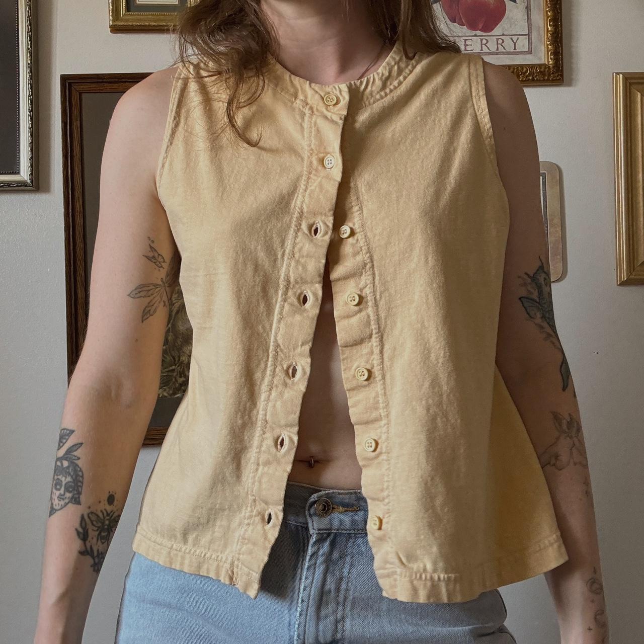 90s butter yellow tank (M)