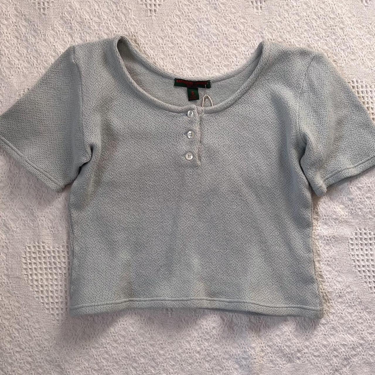 Seafoam knit baby tee (S)