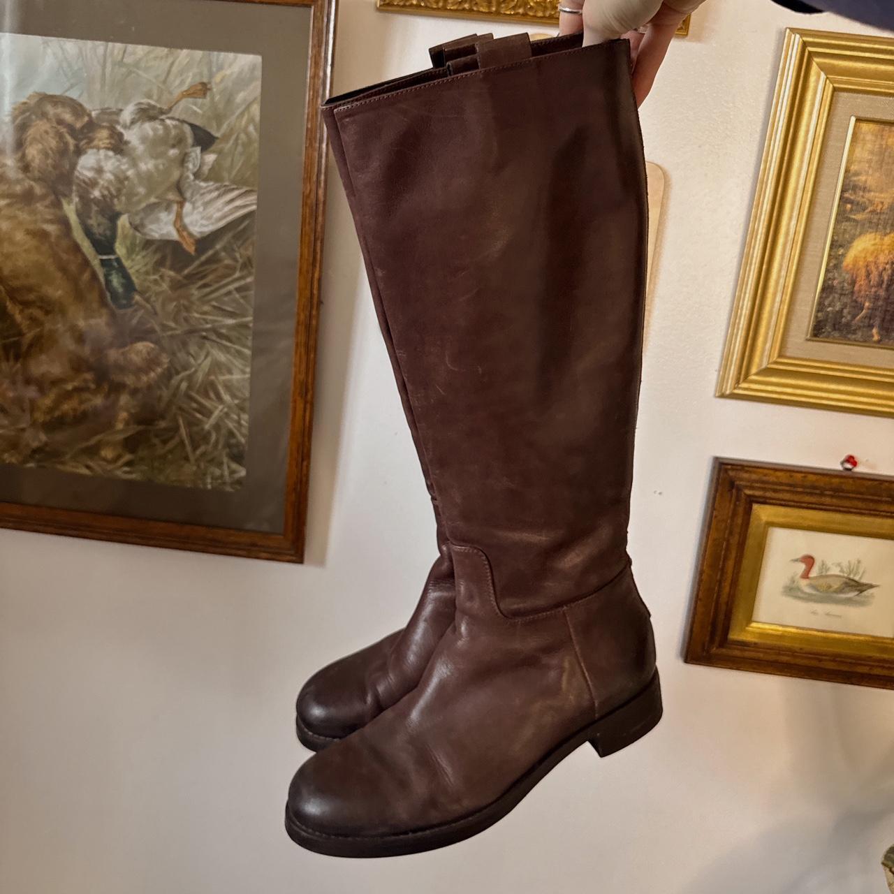 Brown leather riding boots (8.5)