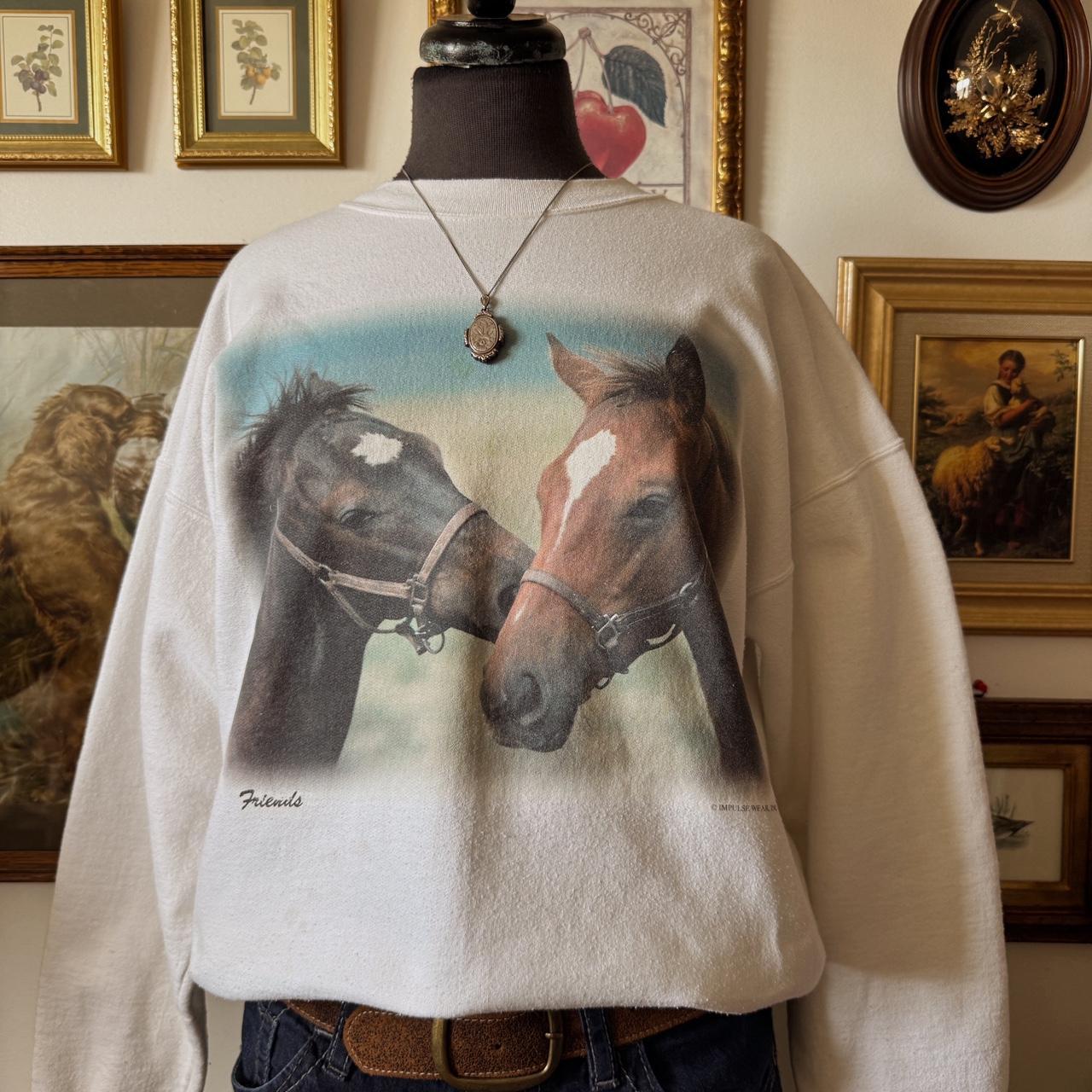 Horse crew neck sweatshirt (L)