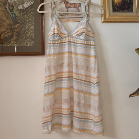 Striped summer mini dress (S)