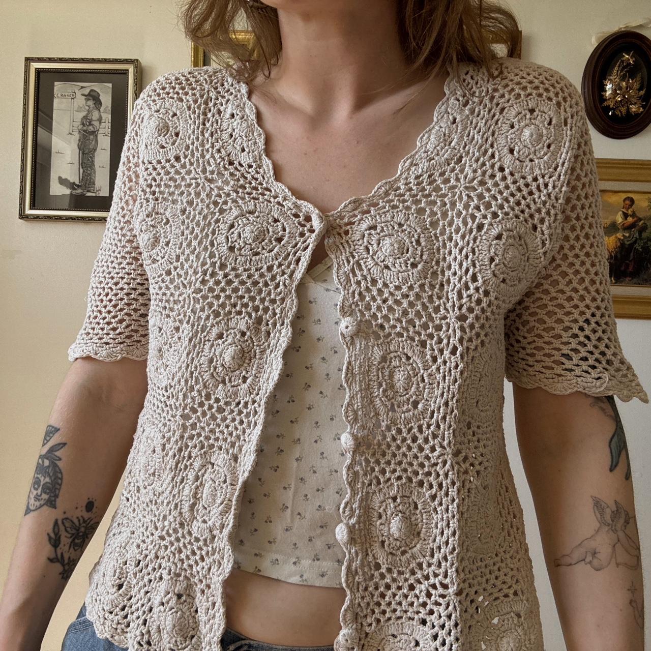 Crochet boho cardi (S)