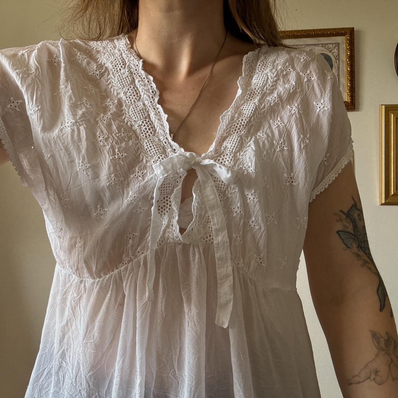 White babydoll top (M)