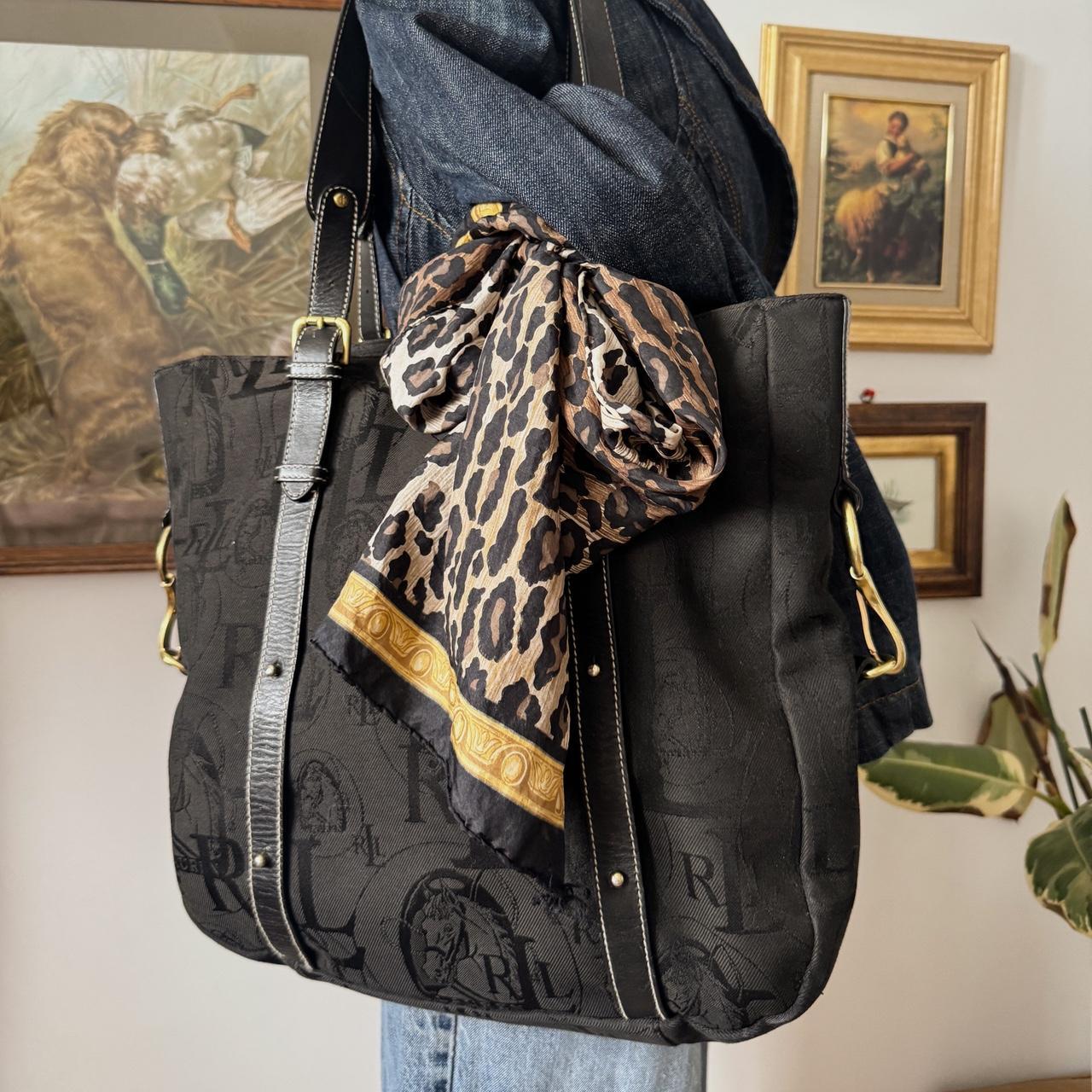 Black Ralph Lauren canvas tote bag