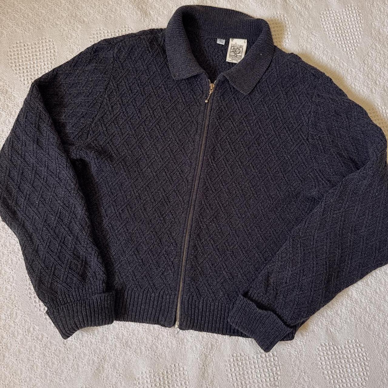 90s navy knit cardigan (XL)