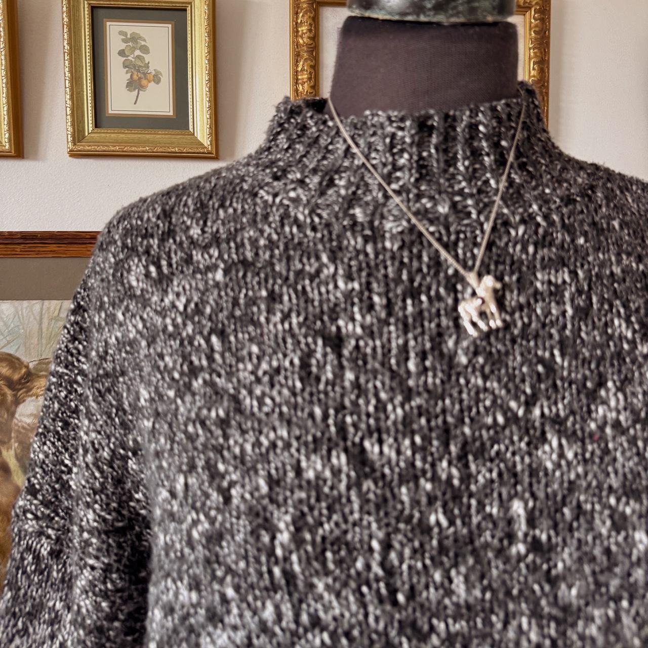 Grey slouchy knit sweater (M)