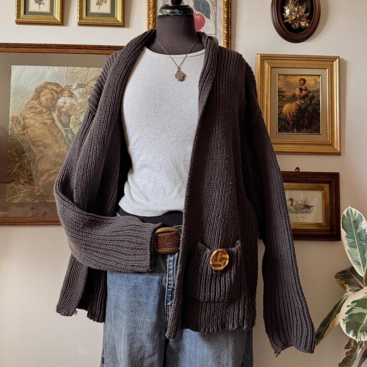 Cozy knit slouch cardigan (L)