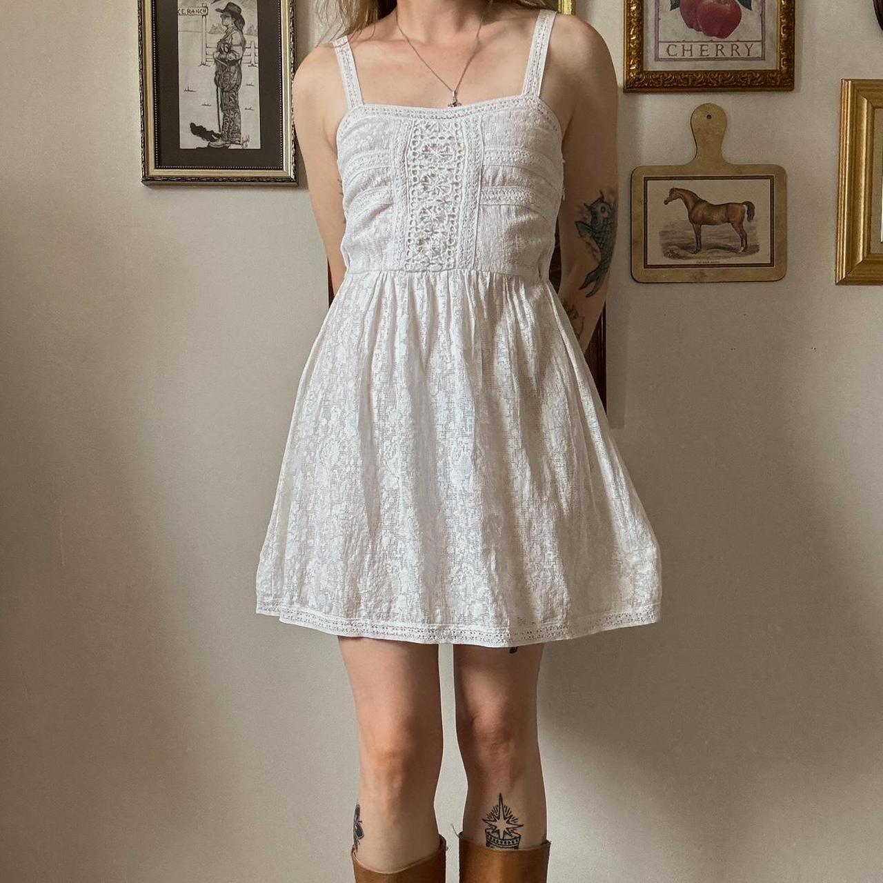 White lace mini dress (S)