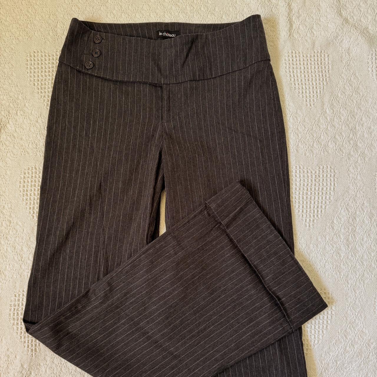 Pinstripe low rise trousers (S)