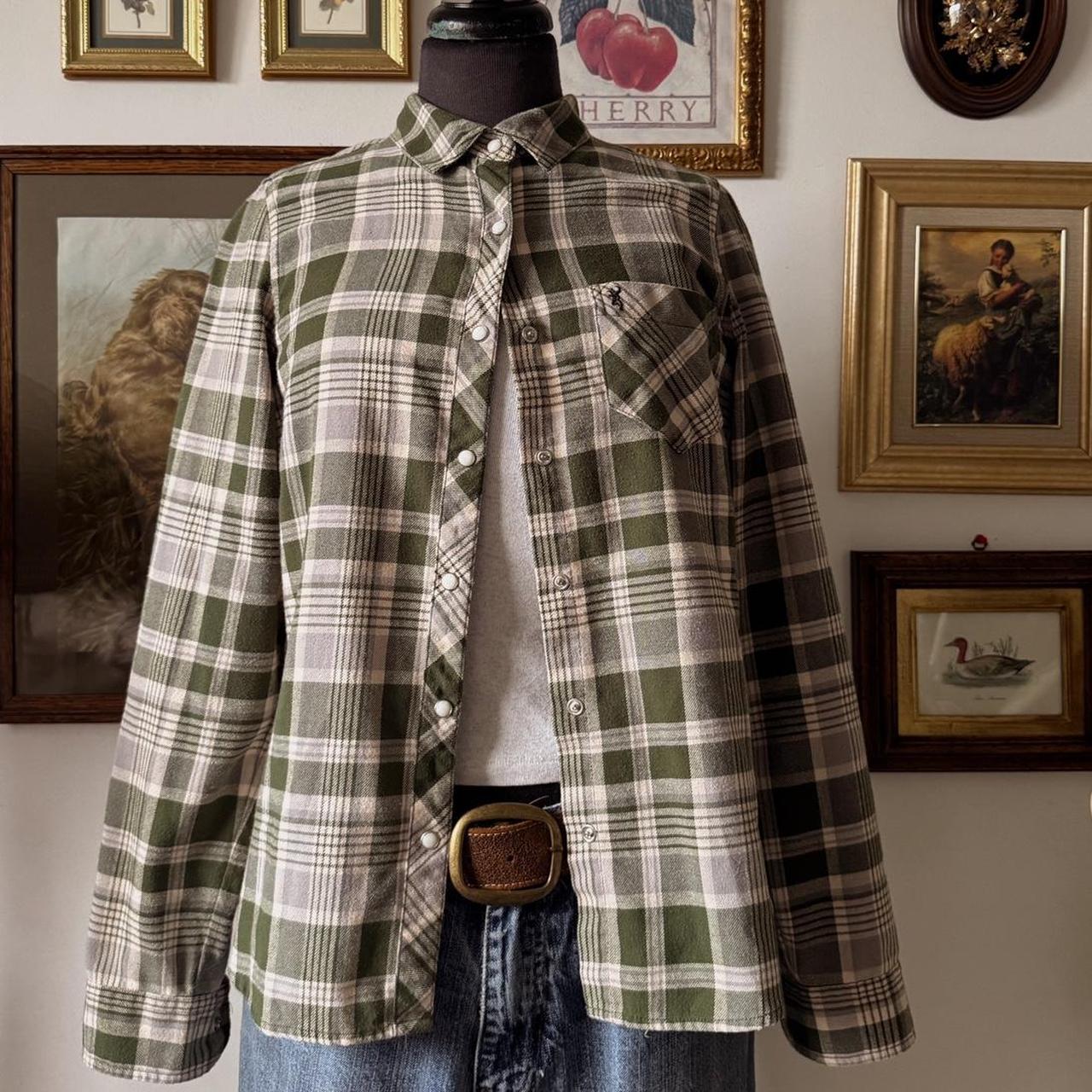 Forest green flannel (M)