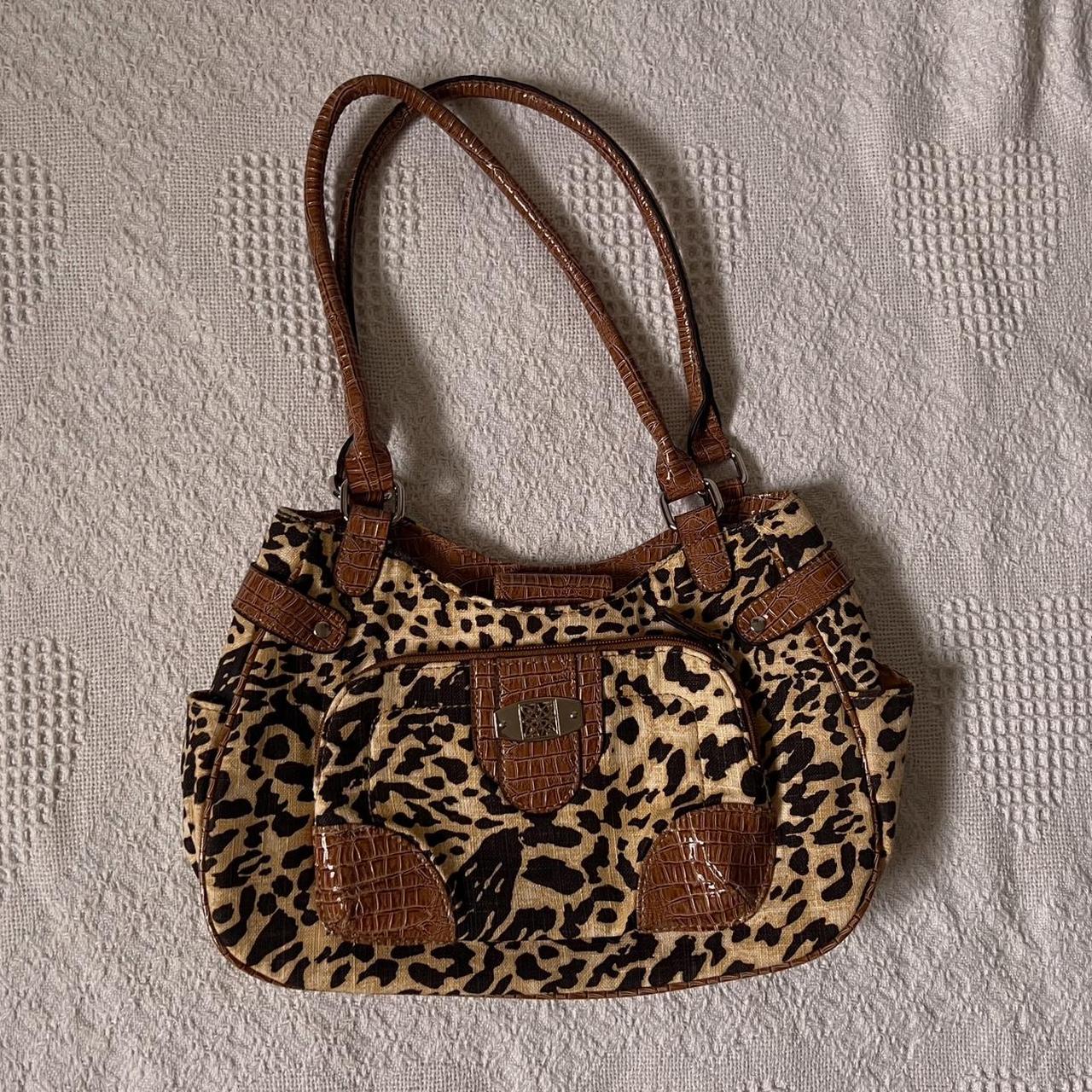 Y2K leopard print bag