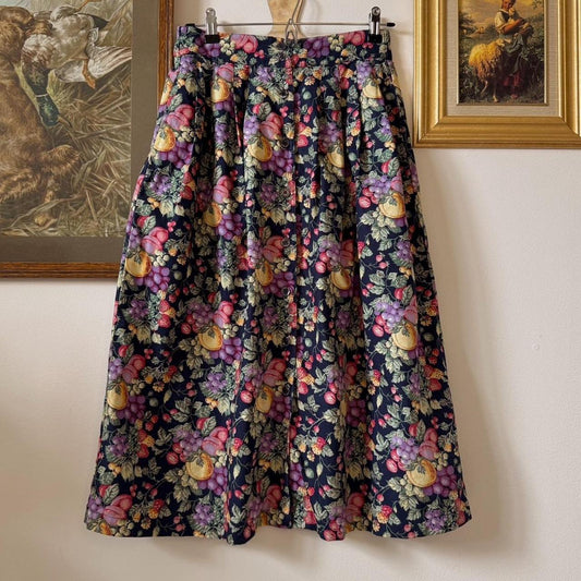 Vintage fruit skirt (M)