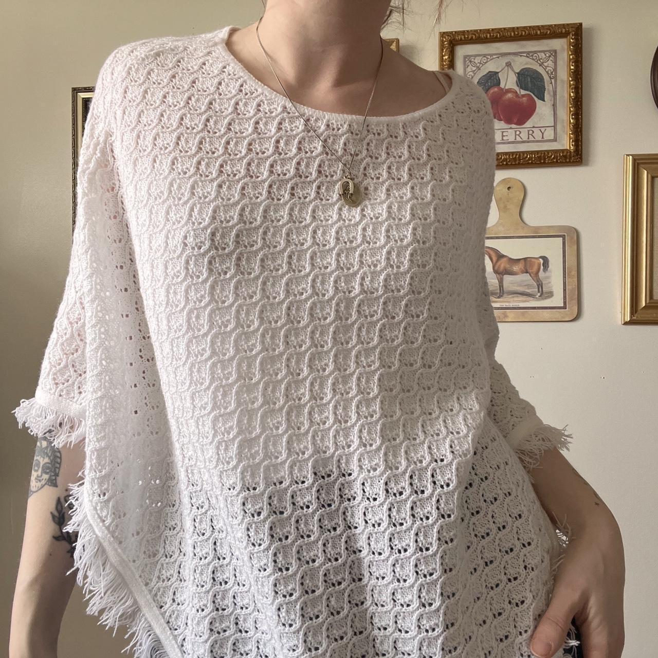 Boho knit poncho