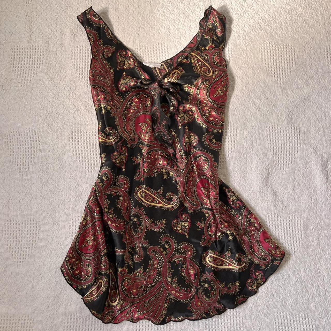 Mini paisley slip dress (L)