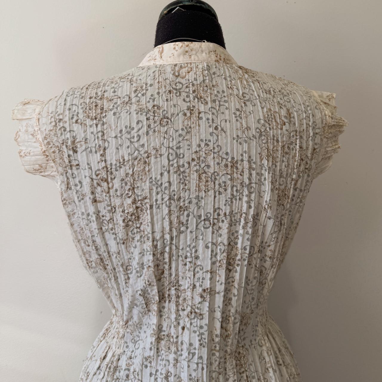Cream floral cottage blouse (XL)