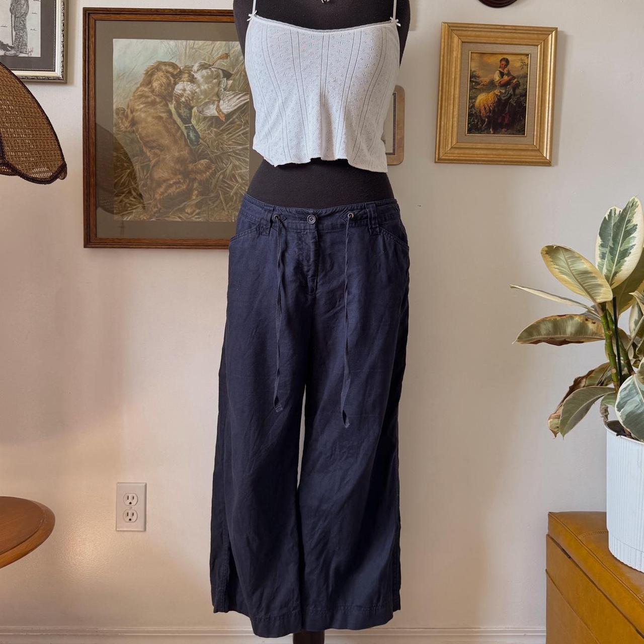Breezy linen capri pants (M)