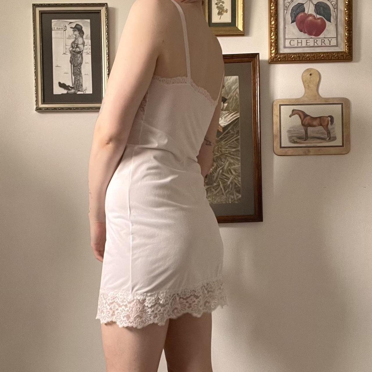 White lace mini slip (S)