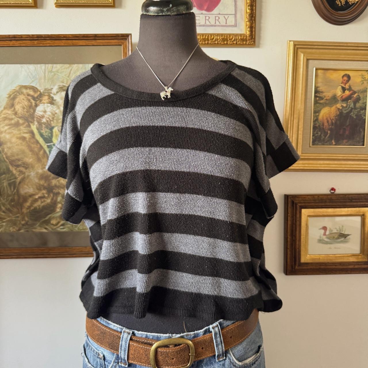 Y2K slouch striped top (M)