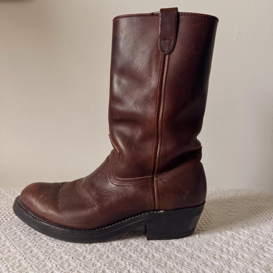 Brown leather cowboy boots (11)