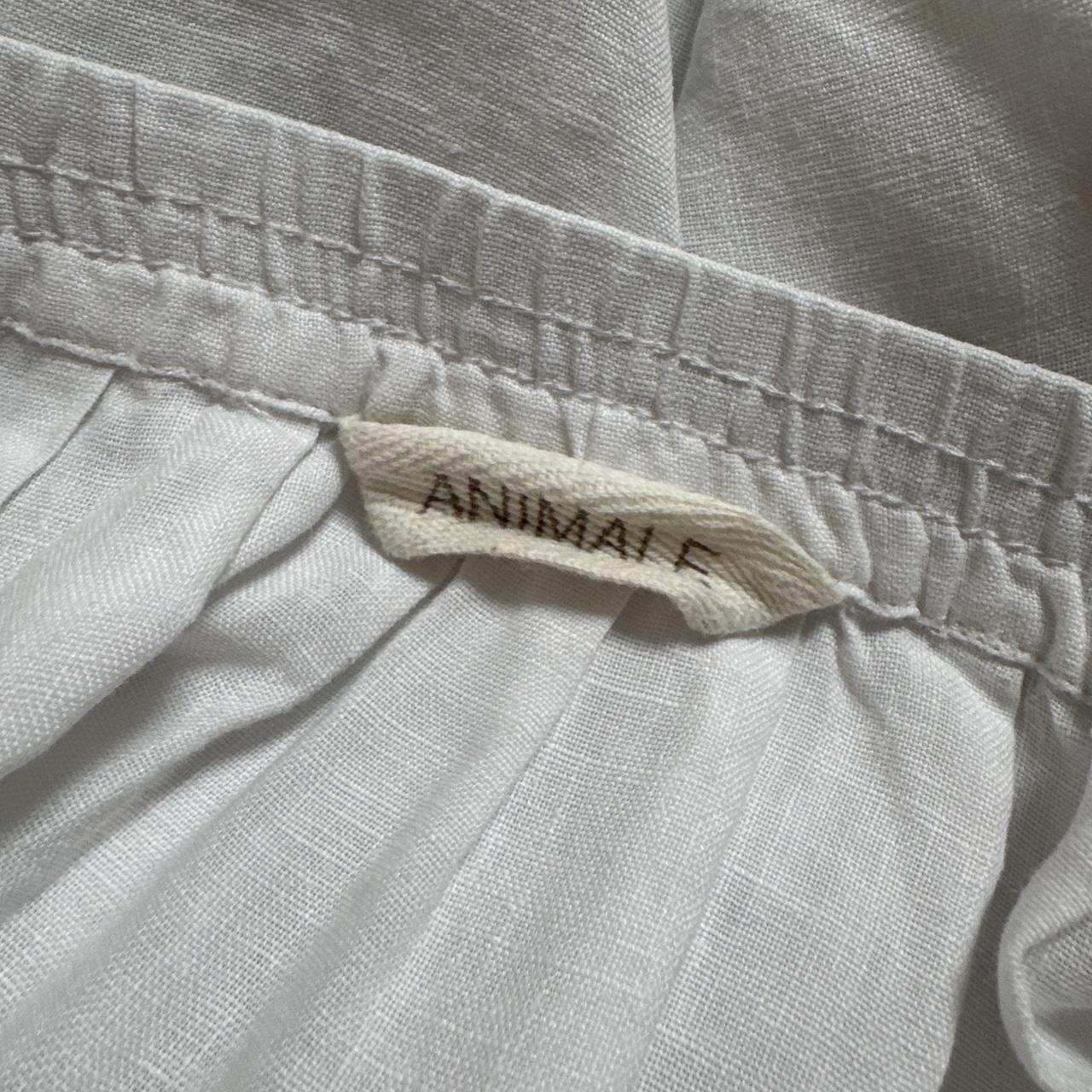 White linen midi skirt (XS)