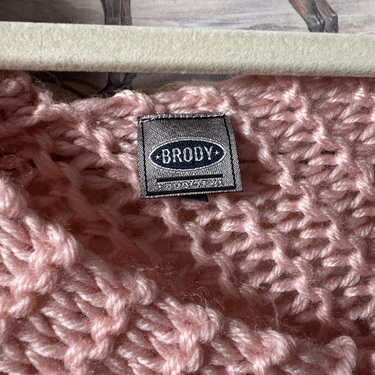 Pink knit boho poncho