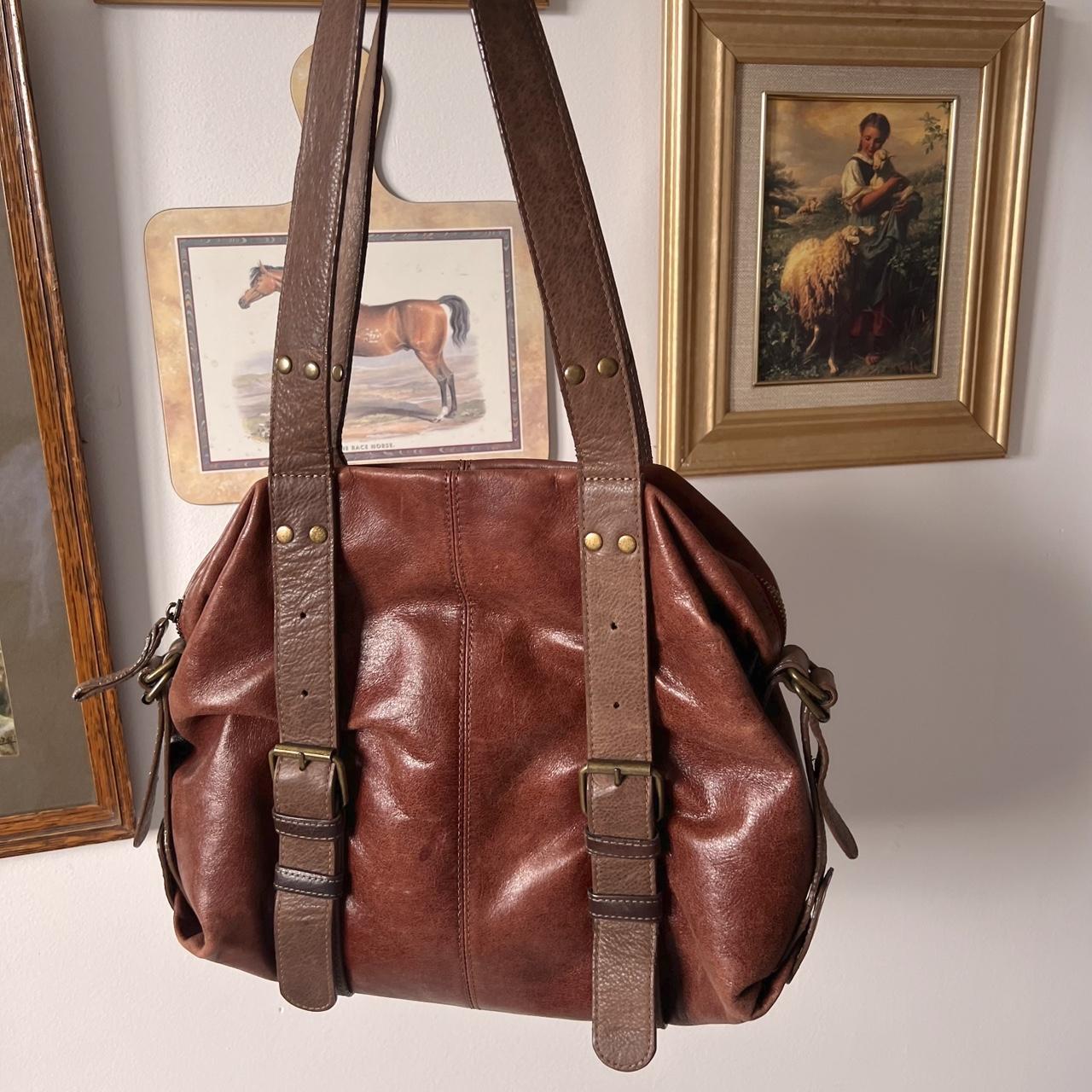 Slouch leather buckle bag